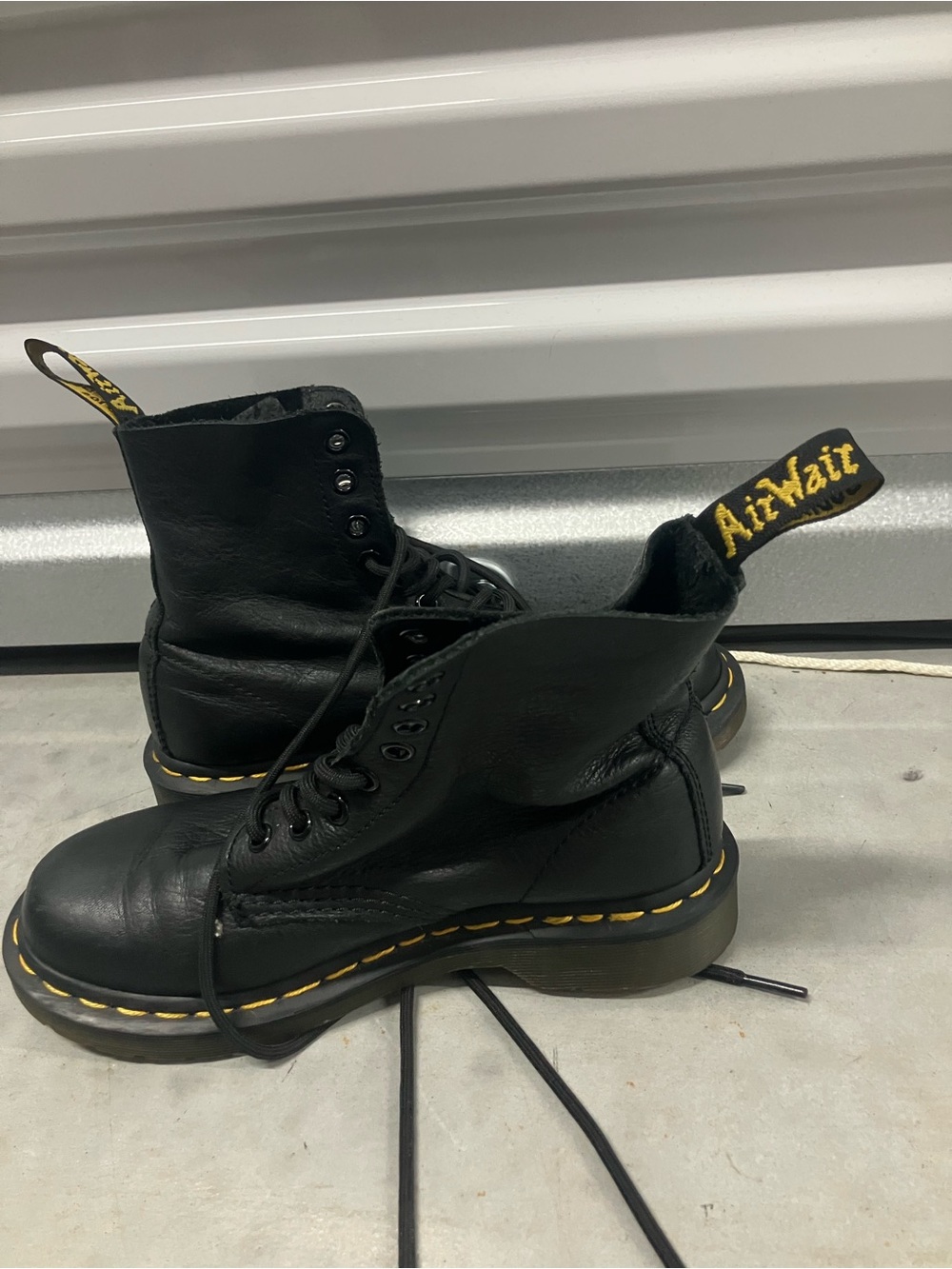 Dr. Martens Pascal Black Leather Lace-Up Boots - Picture 6 of 7
